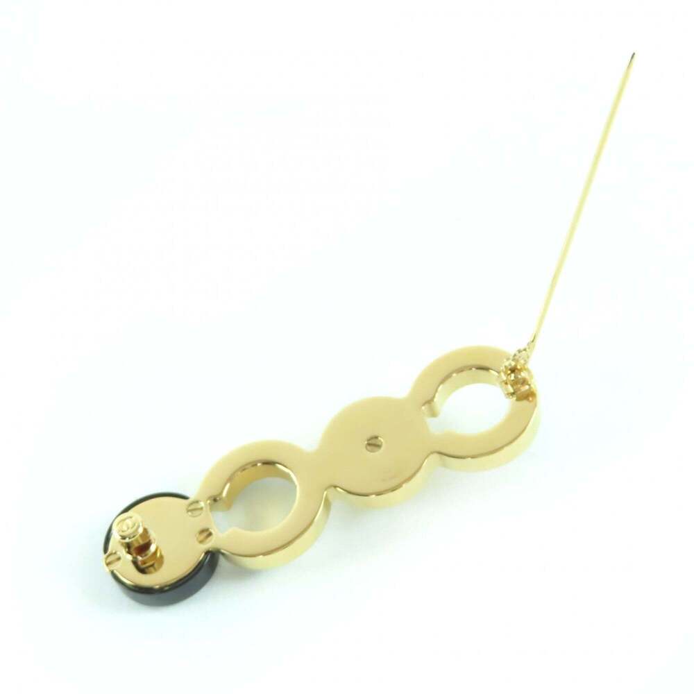 CHANEL Black Pearl Logo Brooch - Picture 6 of 8